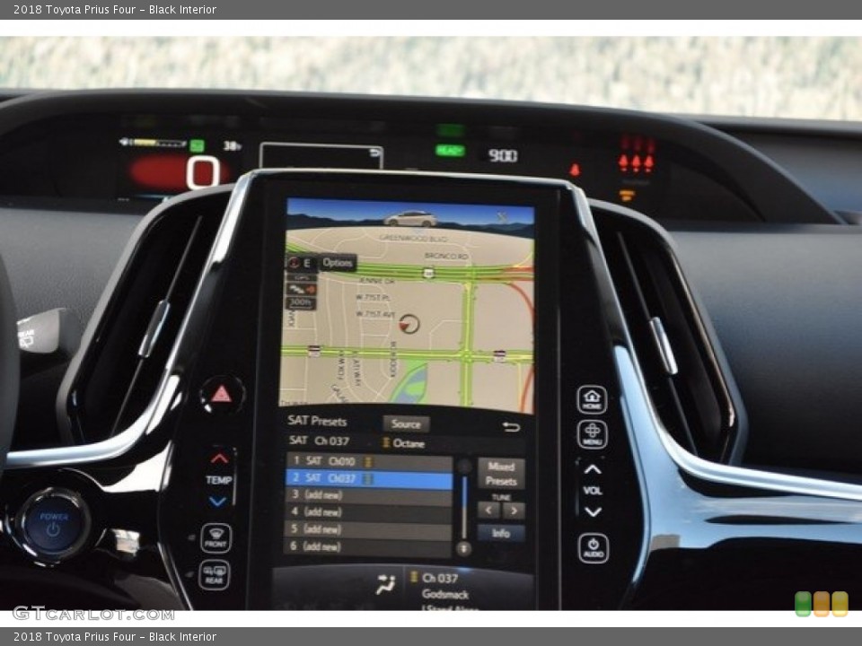 Black Interior Navigation for the 2018 Toyota Prius Four #125161269