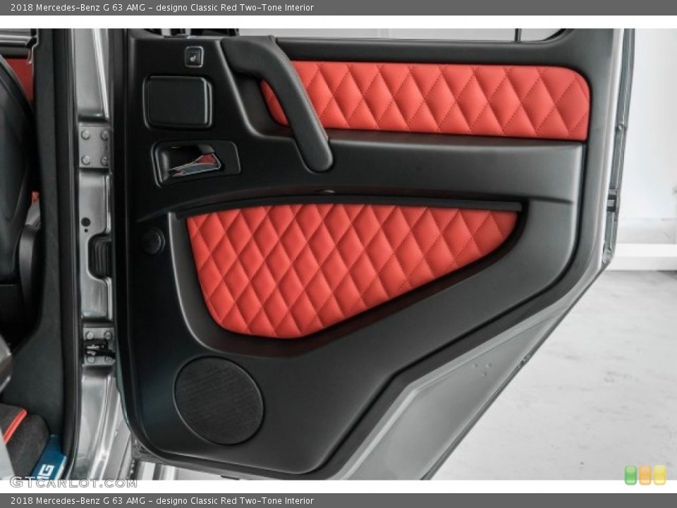 designo Classic Red Two-Tone Interior Door Panel for the 2018 Mercedes-Benz G 63 AMG #125161703