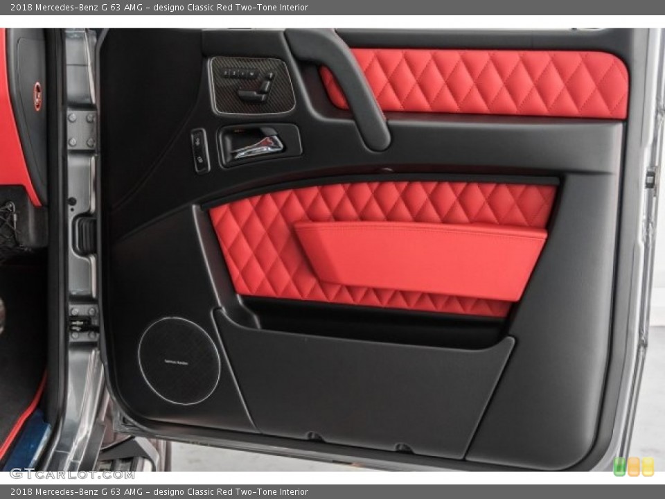 designo Classic Red Two-Tone Interior Door Panel for the 2018 Mercedes-Benz G 63 AMG #125161748