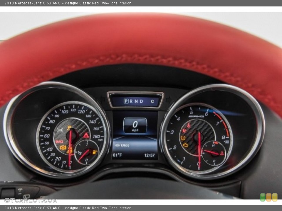 designo Classic Red Two-Tone Interior Gauges for the 2018 Mercedes-Benz G 63 AMG #125161868