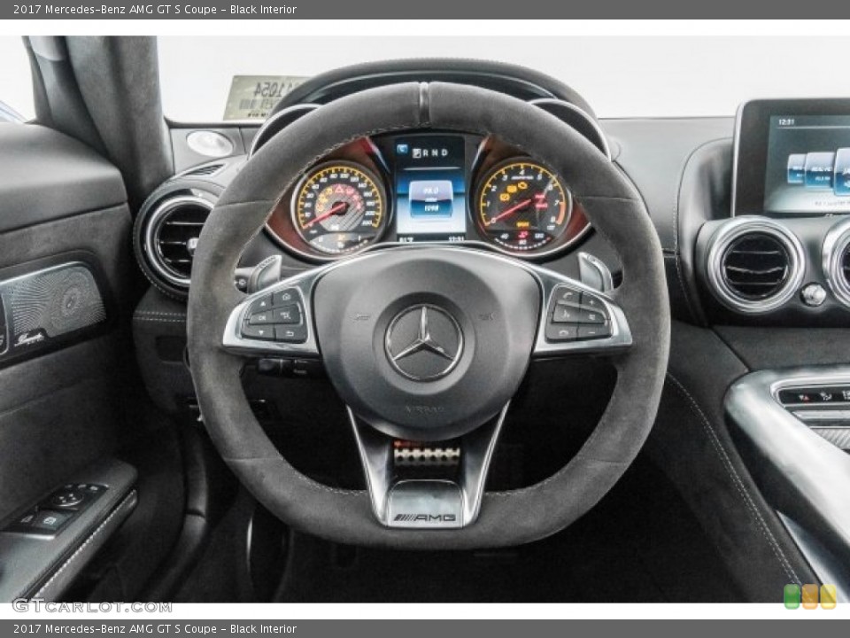 Black Interior Steering Wheel for the 2017 Mercedes-Benz AMG GT S Coupe #125178805