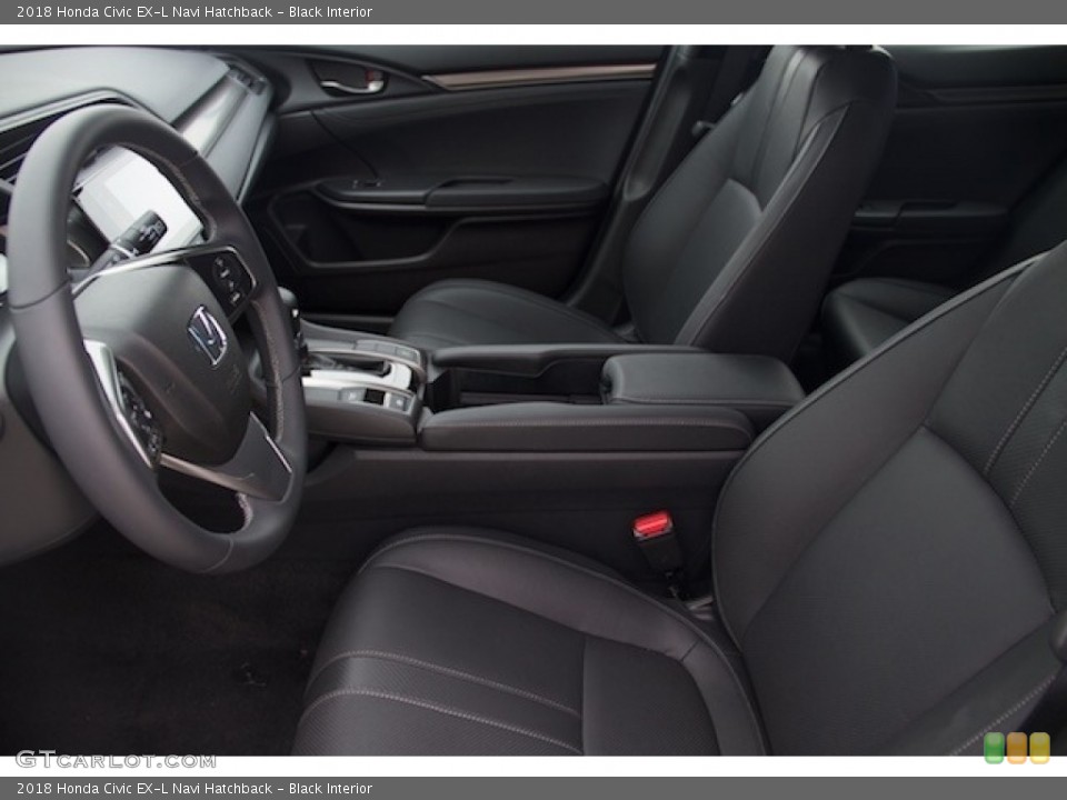 Black Interior Front Seat for the 2018 Honda Civic EX-L Navi Hatchback #125179072