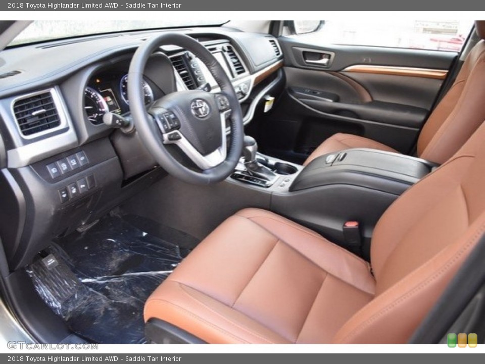 Saddle Tan Interior Photo for the 2018 Toyota Highlander Limited AWD #125188525