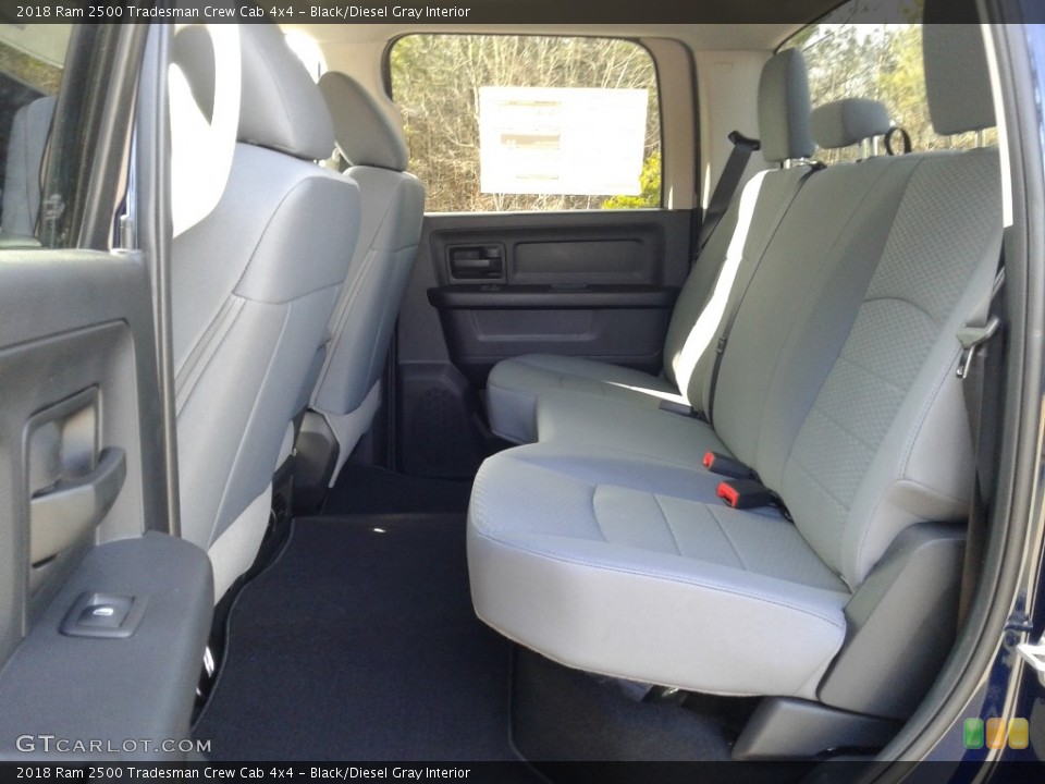 Black/Diesel Gray Interior Rear Seat for the 2018 Ram 2500 Tradesman Crew Cab 4x4 #125189986
