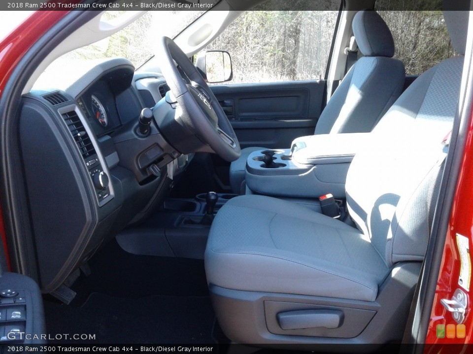 Black/Diesel Gray Interior Front Seat for the 2018 Ram 2500 Tradesman Crew Cab 4x4 #125191045