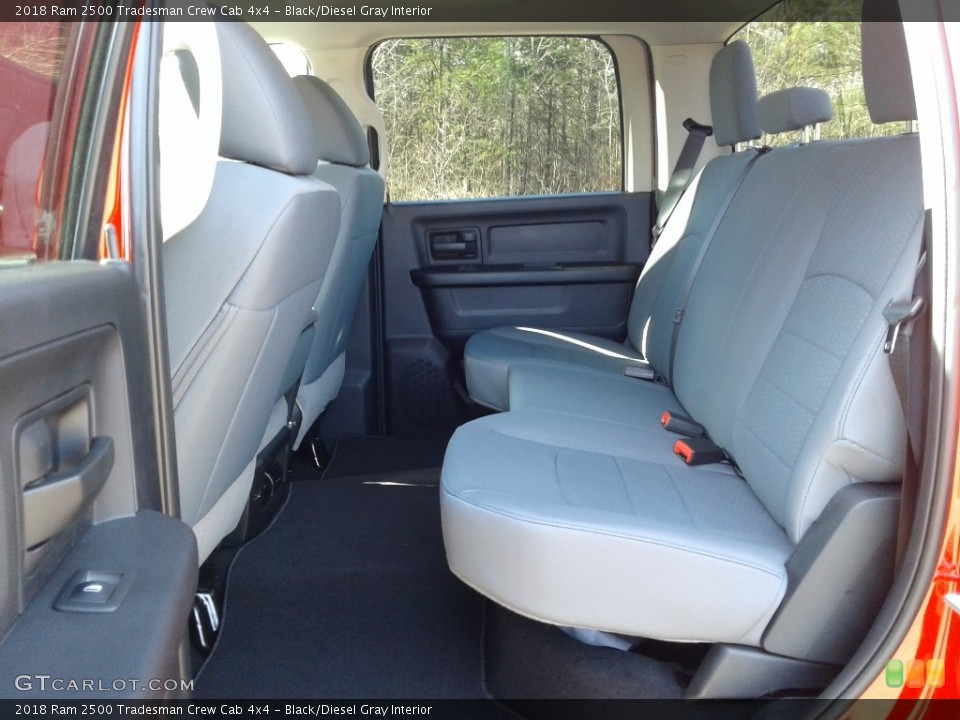 Black/Diesel Gray Interior Rear Seat for the 2018 Ram 2500 Tradesman Crew Cab 4x4 #125191081