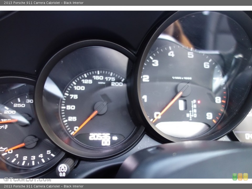Black Interior Gauges for the 2013 Porsche 911 Carrera Cabriolet #125194669