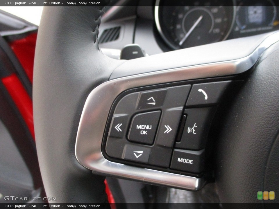 Ebony/Ebony Interior Controls for the 2018 Jaguar E-PACE First Edition #125207140