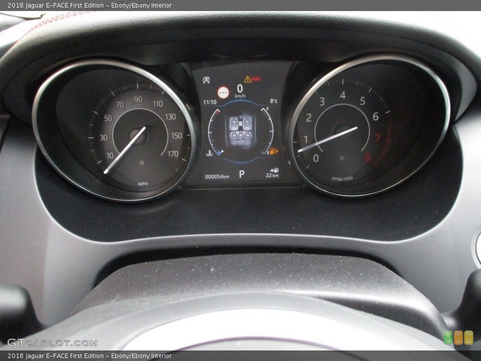 Ebony/Ebony Interior Gauges for the 2018 Jaguar E-PACE First Edition #125207185