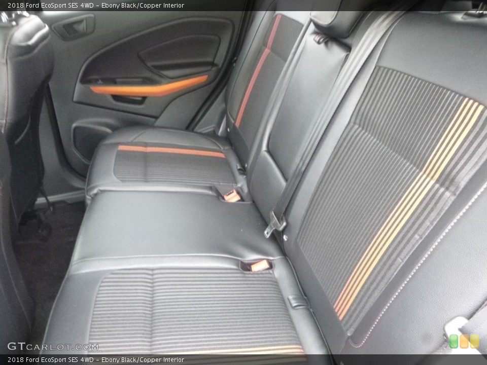 Ebony Black/Copper Interior Rear Seat for the 2018 Ford EcoSport SES 4WD #125208097