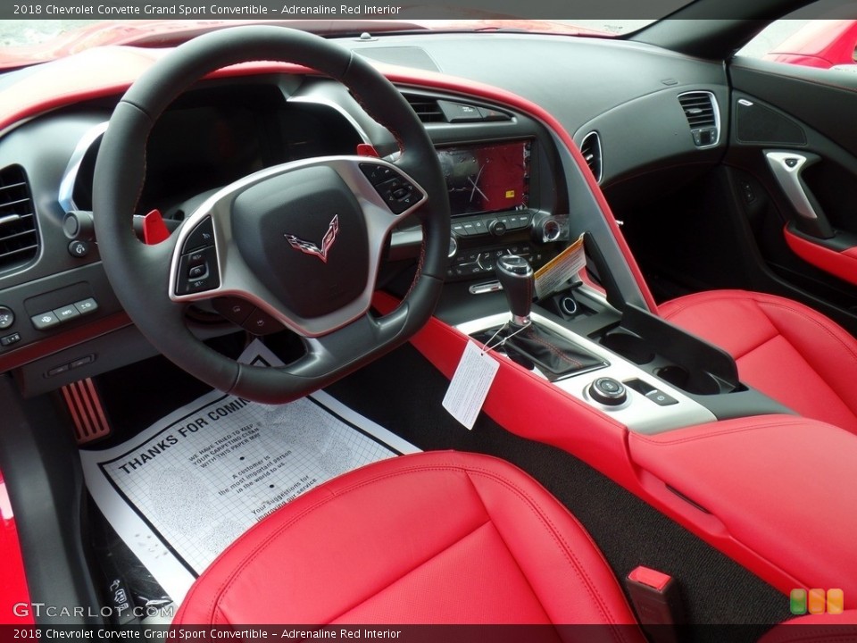 Adrenaline Red 2018 Chevrolet Corvette Interiors