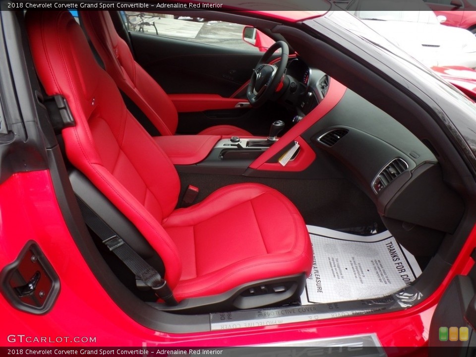 Adrenaline Red Interior Front Seat for the 2018 Chevrolet Corvette Grand Sport Convertible #125209693
