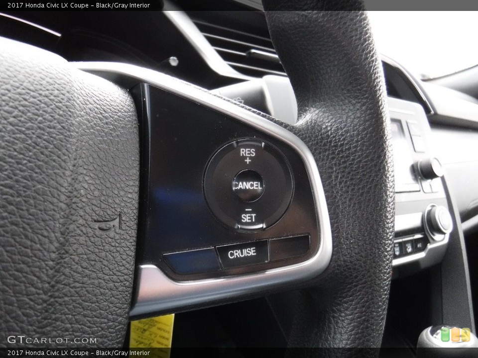 Black/Gray Interior Controls for the 2017 Honda Civic LX Coupe #125211823