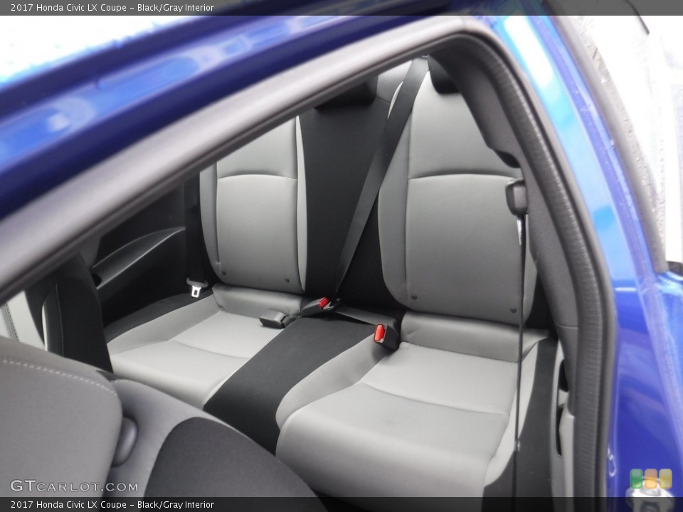 Black/Gray Interior Rear Seat for the 2017 Honda Civic LX Coupe #125211880