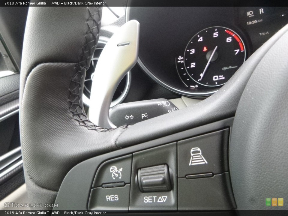 Black/Dark Gray Interior Controls for the 2018 Alfa Romeo Giulia Ti AWD #125227279