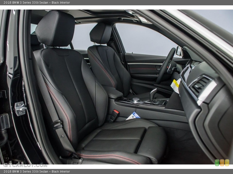 Black Interior Front Seat for the 2018 BMW 3 Series 330i Sedan #125231084