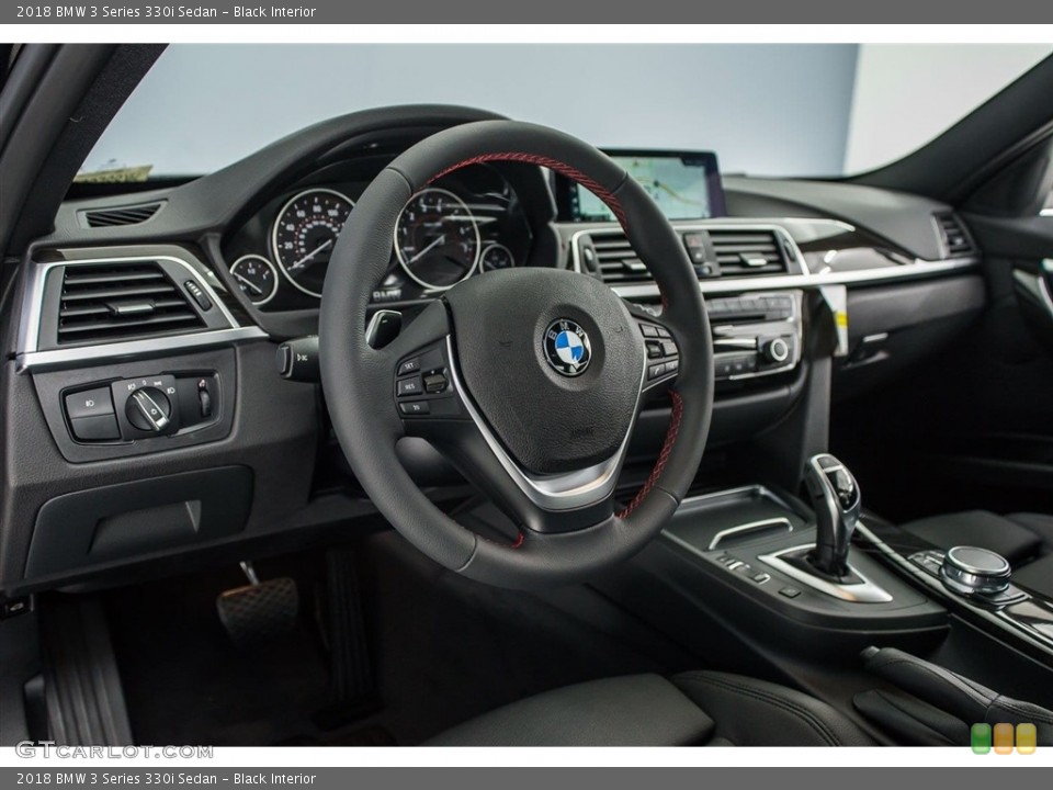 Black Interior Dashboard for the 2018 BMW 3 Series 330i Sedan #125231153