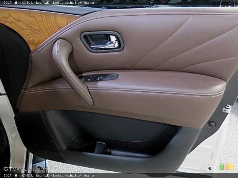 Limited Mocha Brown Interior Door Panel for the 2017 Infiniti QX80 Limited AWD #125233019
