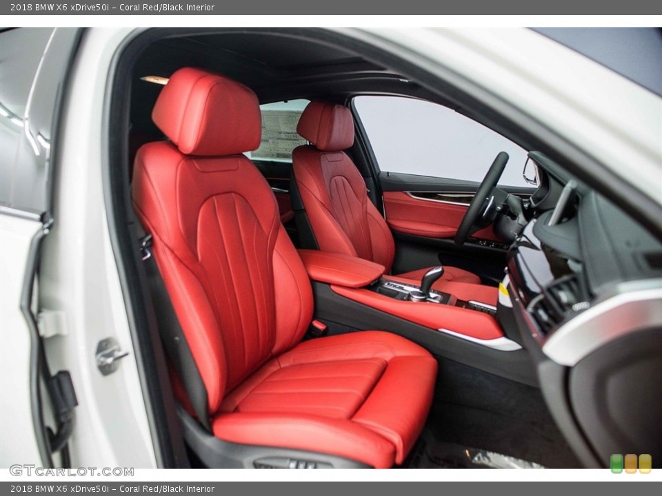 Coral Red/Black Interior Photo for the 2018 BMW X6 xDrive50i #125235323