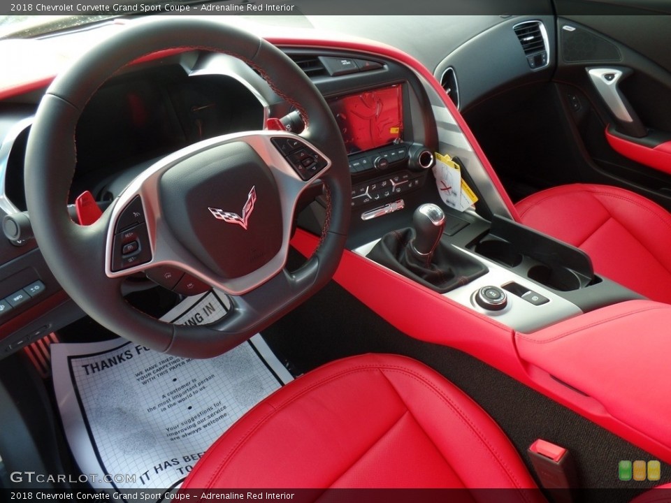 Adrenaline Red Interior Transmission for the 2018 Chevrolet Corvette Grand Sport Coupe #125235953