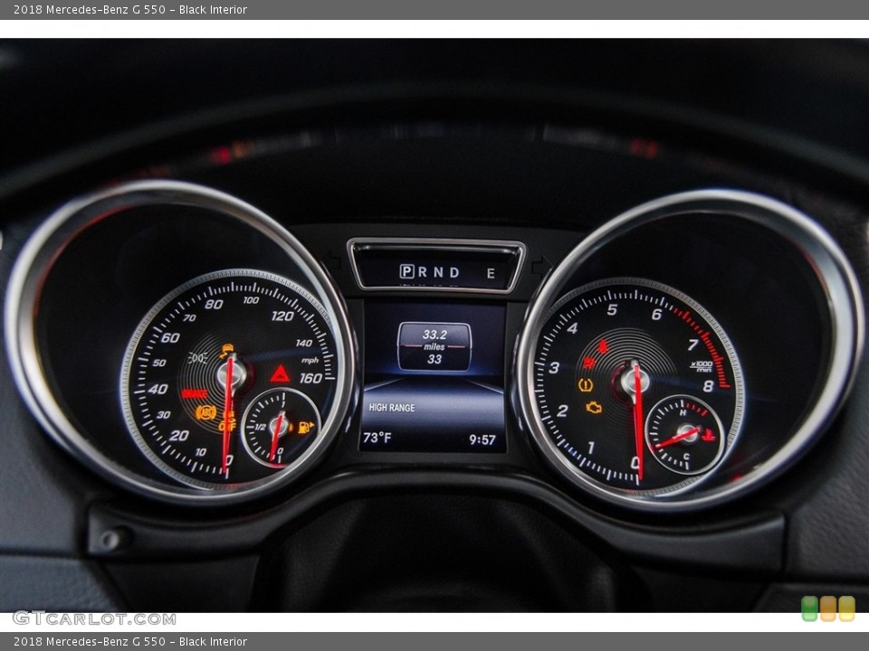 Black Interior Gauges for the 2018 Mercedes-Benz G 550 #125243642