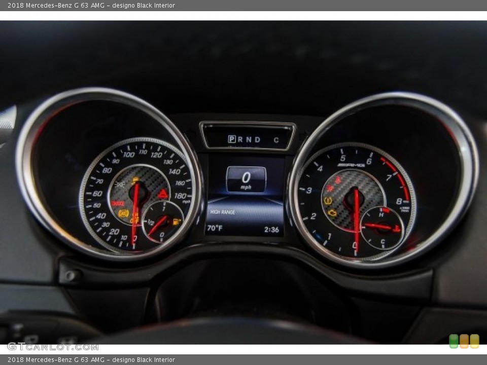 designo Black Interior Gauges for the 2018 Mercedes-Benz G 63 AMG #125250457