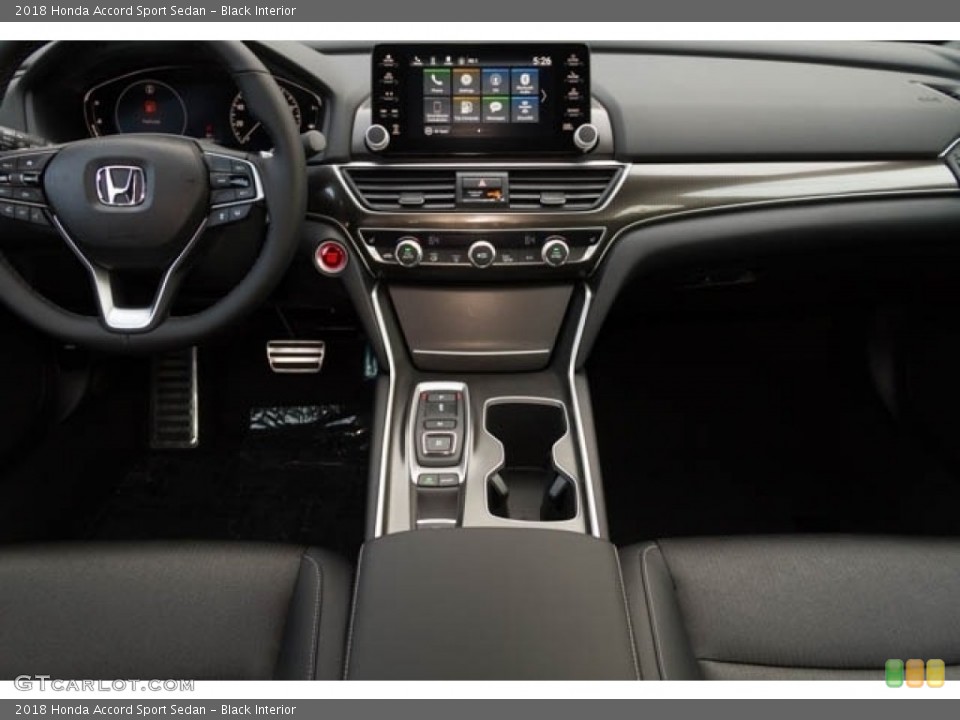 Black Interior Dashboard for the 2018 Honda Accord Sport Sedan #125262083