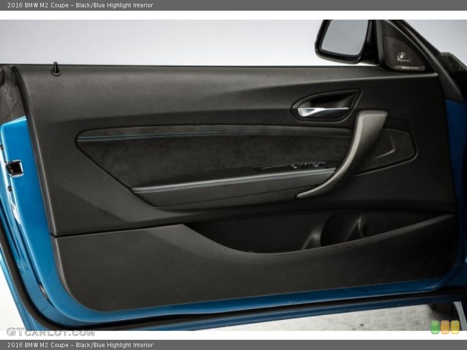 Black/Blue Highlight Interior Door Panel for the 2016 BMW M2 Coupe #125285618