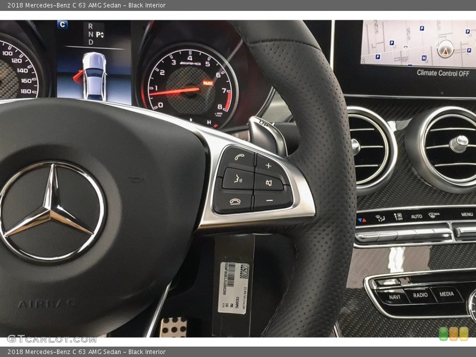 Black Interior Controls for the 2018 Mercedes-Benz C 63 AMG Sedan #125315628