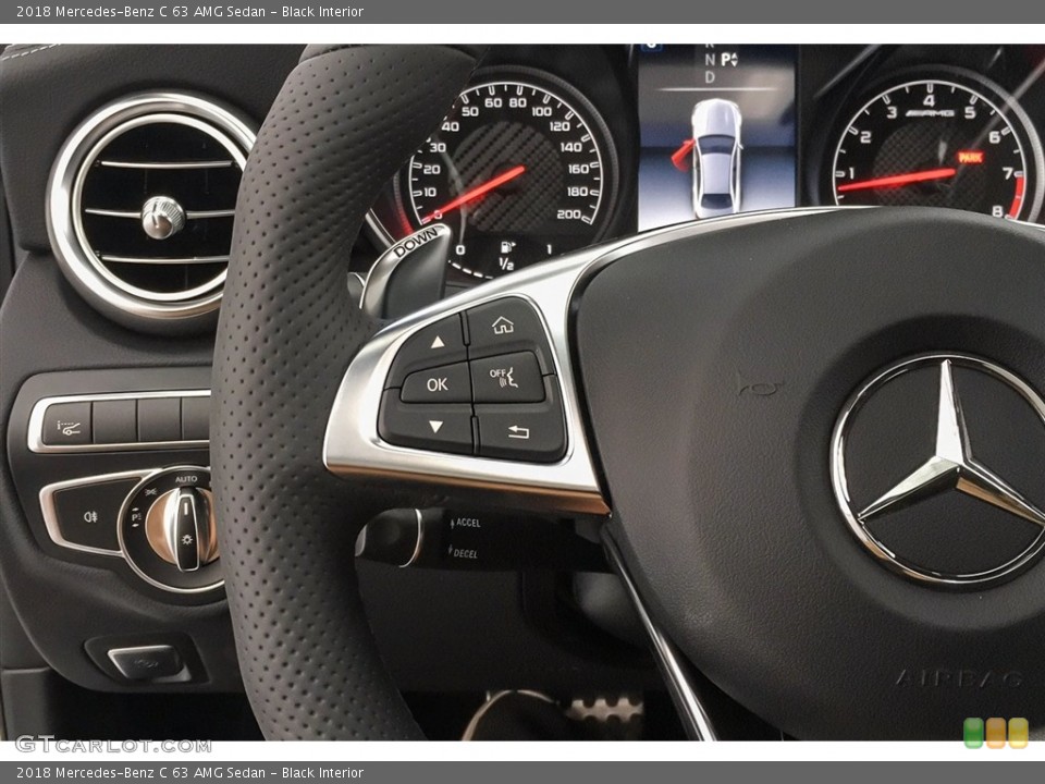 Black Interior Controls for the 2018 Mercedes-Benz C 63 AMG Sedan #125315658