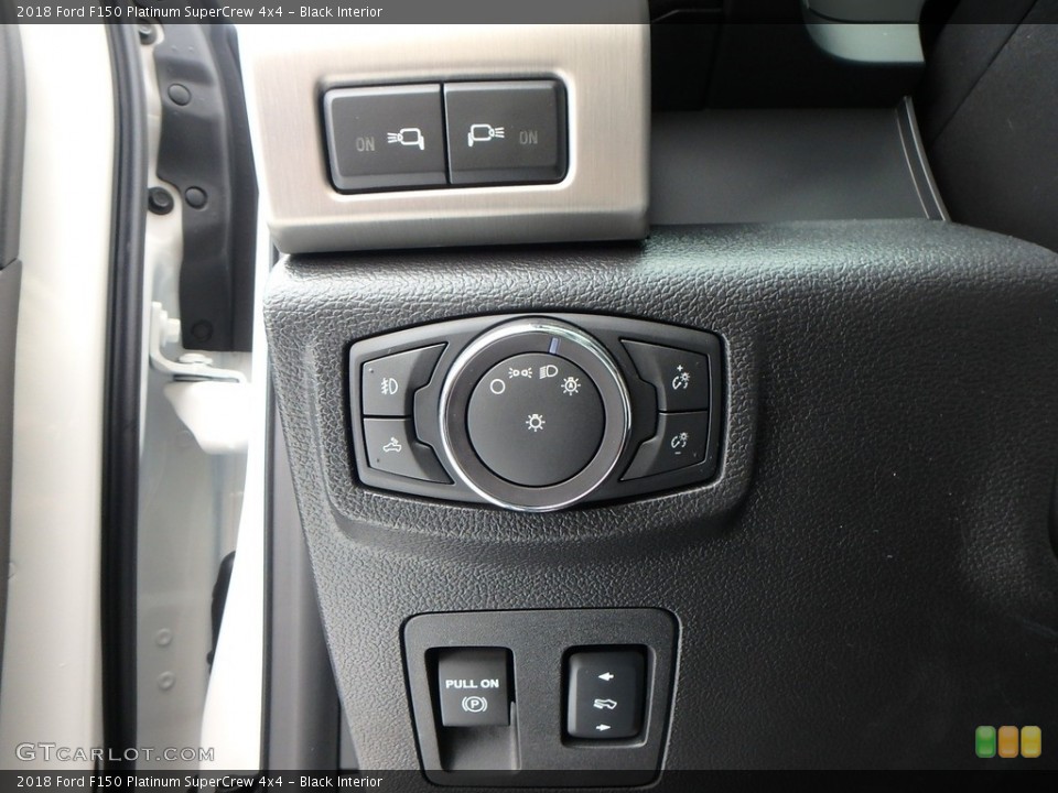 Black Interior Controls for the 2018 Ford F150 Platinum SuperCrew 4x4 #125319309