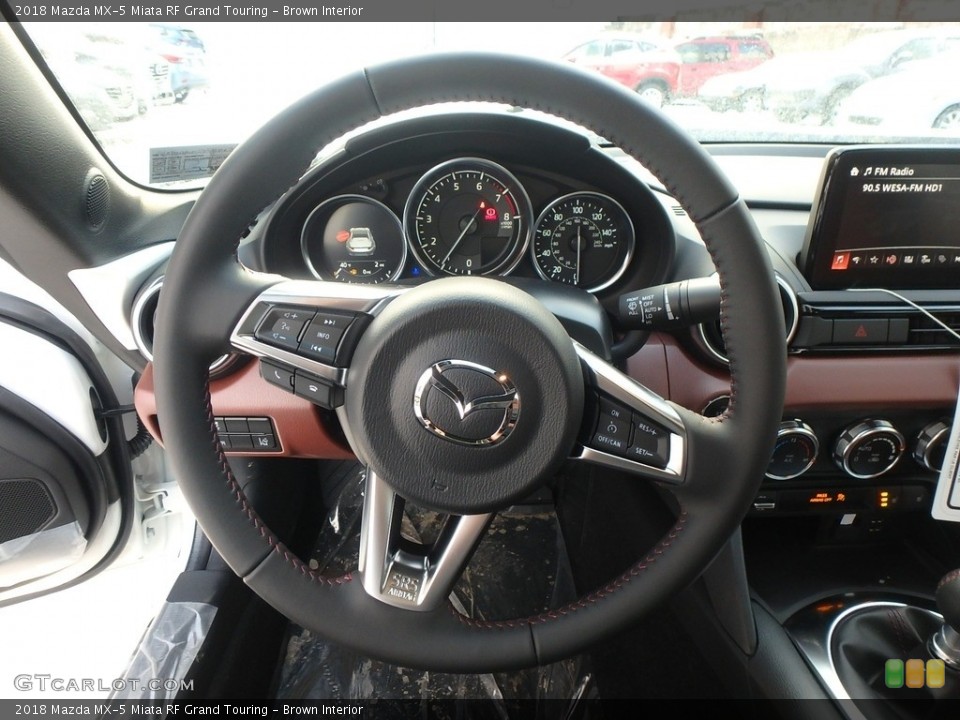 Brown Interior Steering Wheel for the 2018 Mazda MX-5 Miata RF Grand Touring #125327873