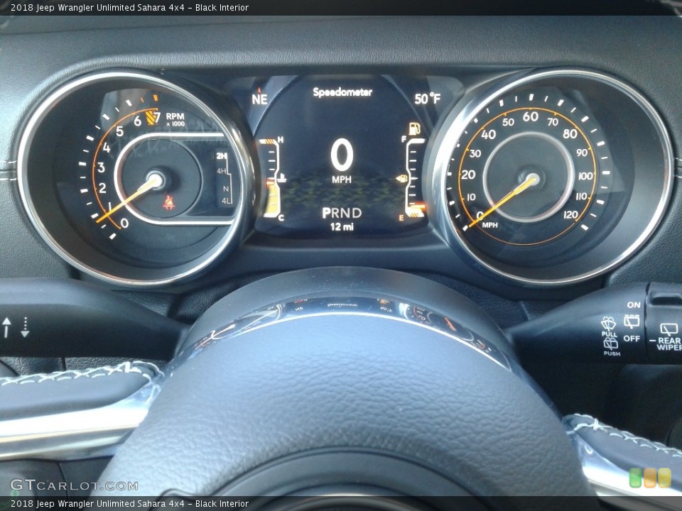 Black Interior Gauges for the 2018 Jeep Wrangler Unlimited Sahara 4x4 #125336936