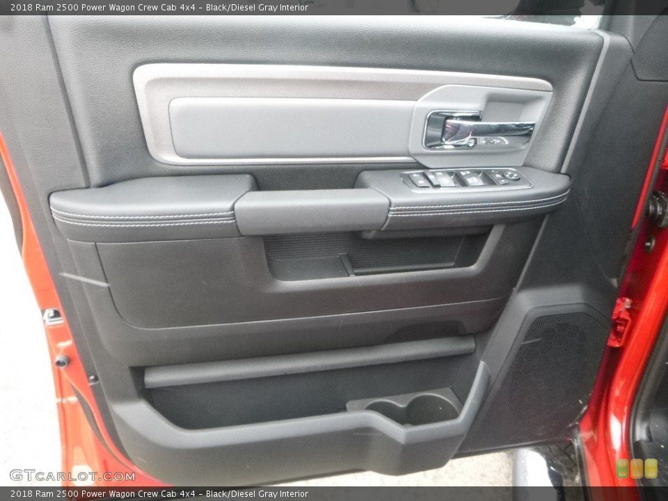 Black/Diesel Gray Interior Door Panel for the 2018 Ram 2500 Power Wagon Crew Cab 4x4 #125337572
