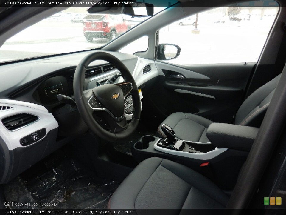 Dark Galvanized/­Sky Cool Gray Interior Photo for the 2018 Chevrolet Bolt EV Premier #125350684