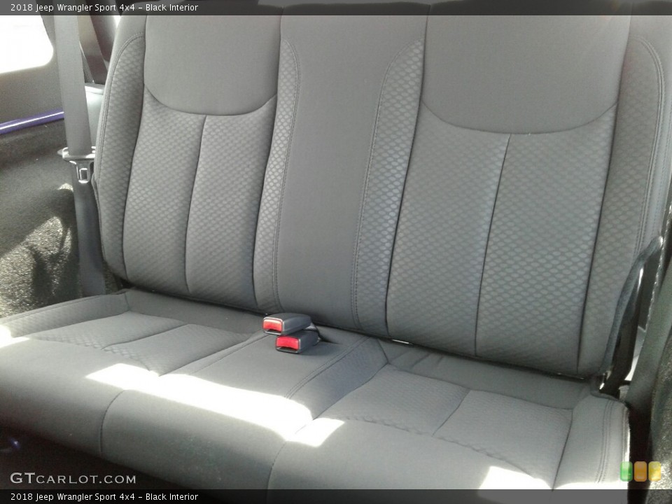 Black Interior Rear Seat for the 2018 Jeep Wrangler Sport 4x4 #125371390