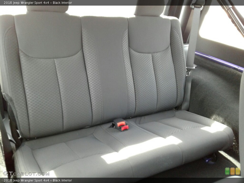 Black Interior Rear Seat for the 2018 Jeep Wrangler Sport 4x4 #125371405