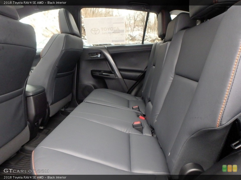 Black Interior Rear Seat for the 2018 Toyota RAV4 SE AWD #125375151