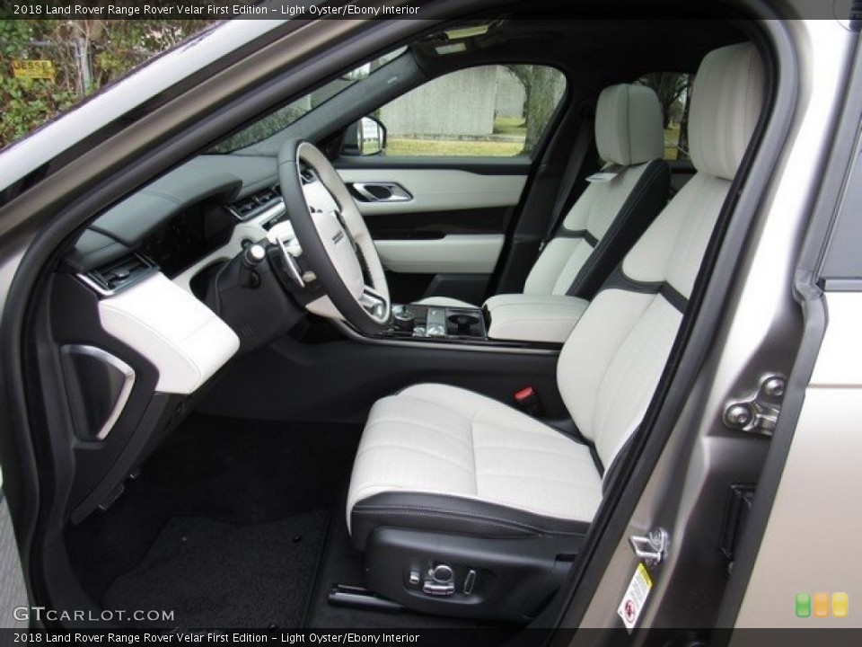Light Oyster/Ebony Interior Photo for the 2018 Land Rover Range Rover Velar First Edition #125427379