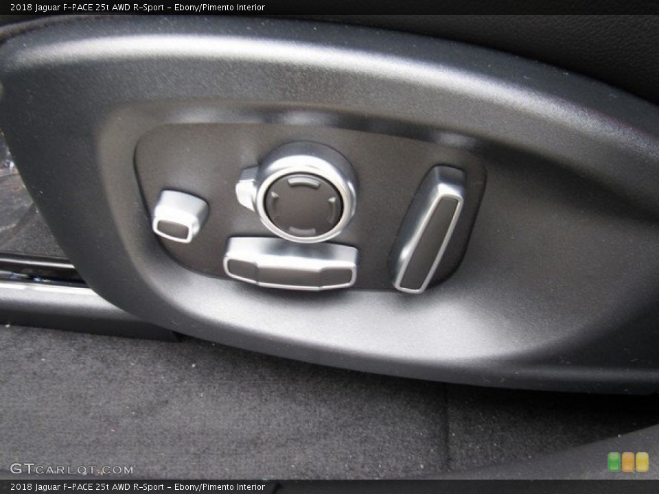 Ebony/Pimento Interior Controls for the 2018 Jaguar F-PACE 25t AWD R-Sport #125428774
