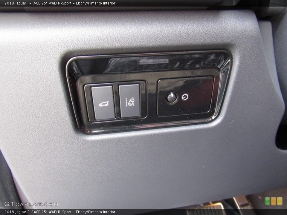 Ebony/Pimento Interior Controls for the 2018 Jaguar F-PACE 25t AWD R-Sport #125428780