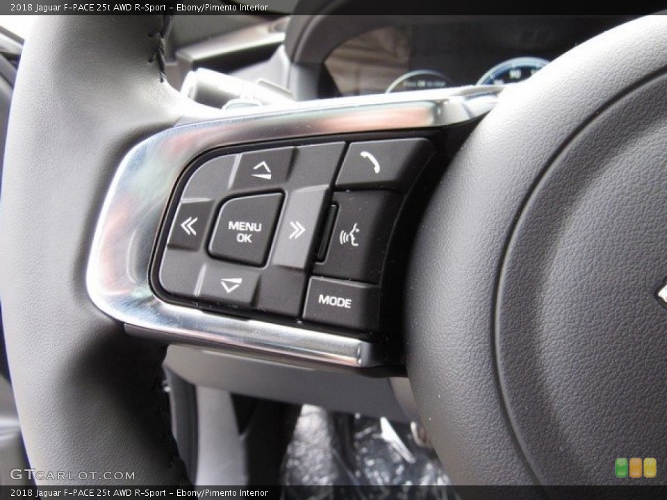 Ebony/Pimento Interior Controls for the 2018 Jaguar F-PACE 25t AWD R-Sport #125428786