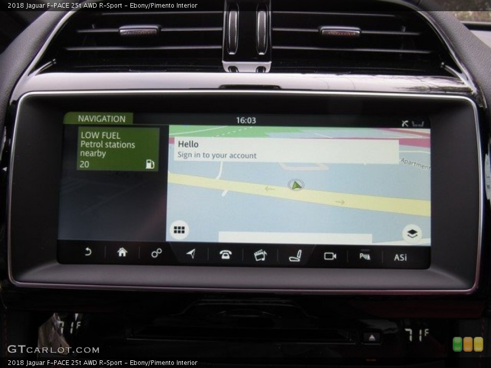 Ebony/Pimento Interior Navigation for the 2018 Jaguar F-PACE 25t AWD R-Sport #125428813