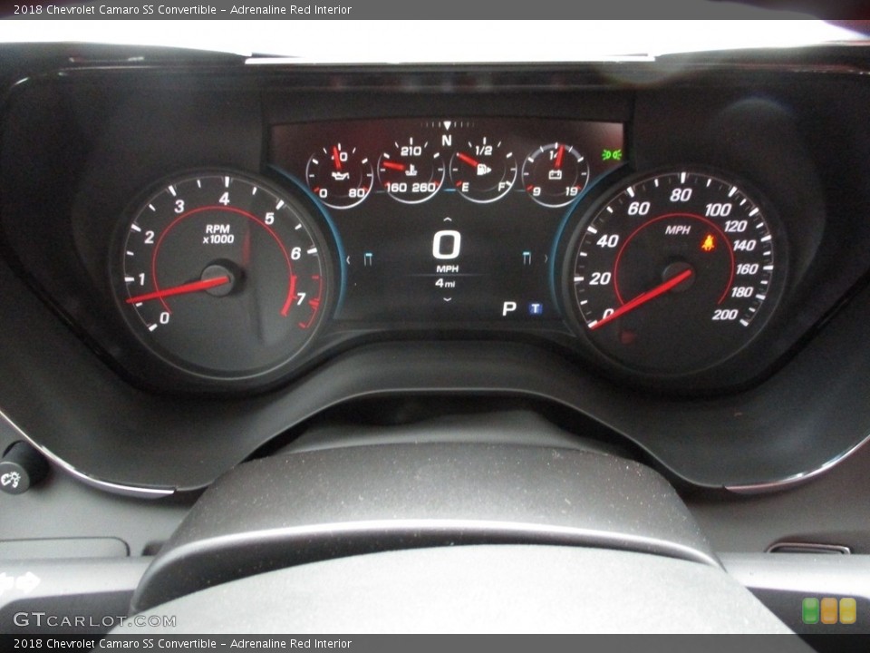 Adrenaline Red Interior Gauges for the 2018 Chevrolet Camaro SS Convertible #125442712