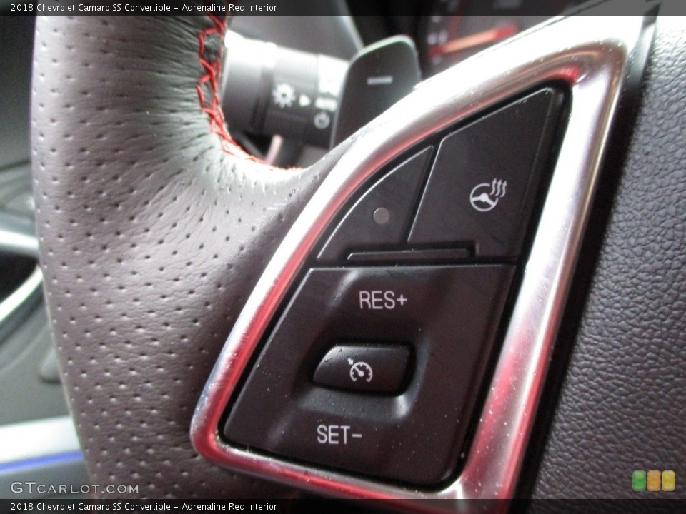 Adrenaline Red Interior Controls for the 2018 Chevrolet Camaro SS Convertible #125442772