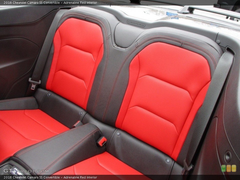 Adrenaline Red Interior Rear Seat for the 2018 Chevrolet Camaro SS Convertible #125442841