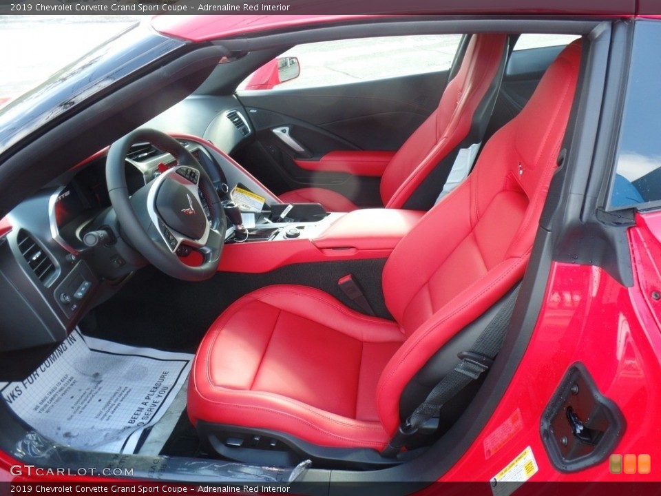 Adrenaline Red Interior Photo for the 2019 Chevrolet Corvette Grand Sport Coupe #125444539