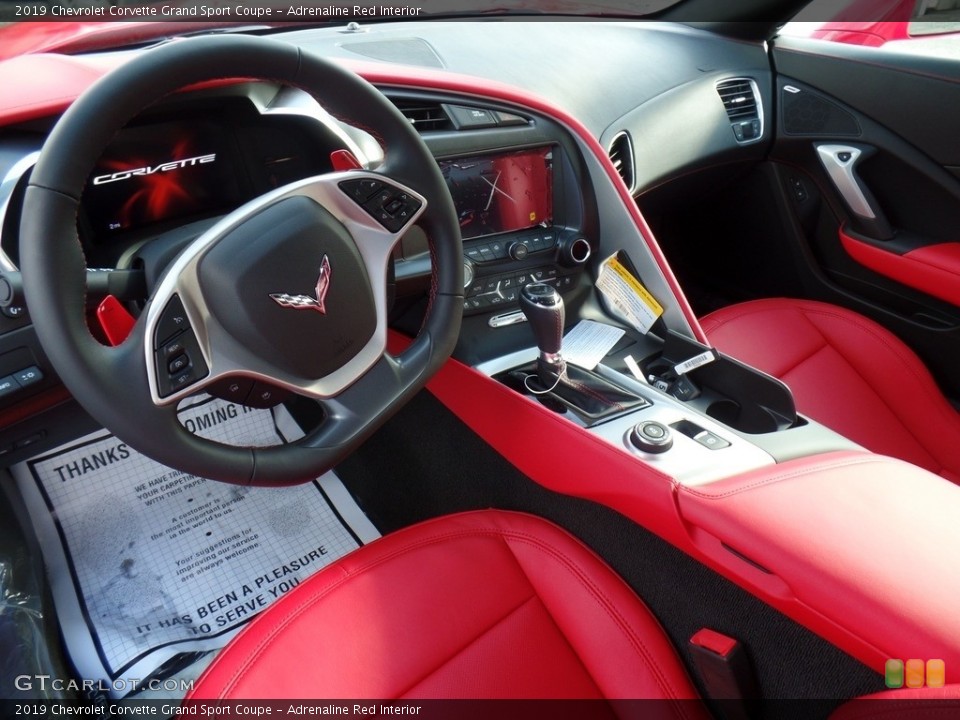 Adrenaline Red Interior Dashboard for the 2019 Chevrolet Corvette Grand Sport Coupe #125444560