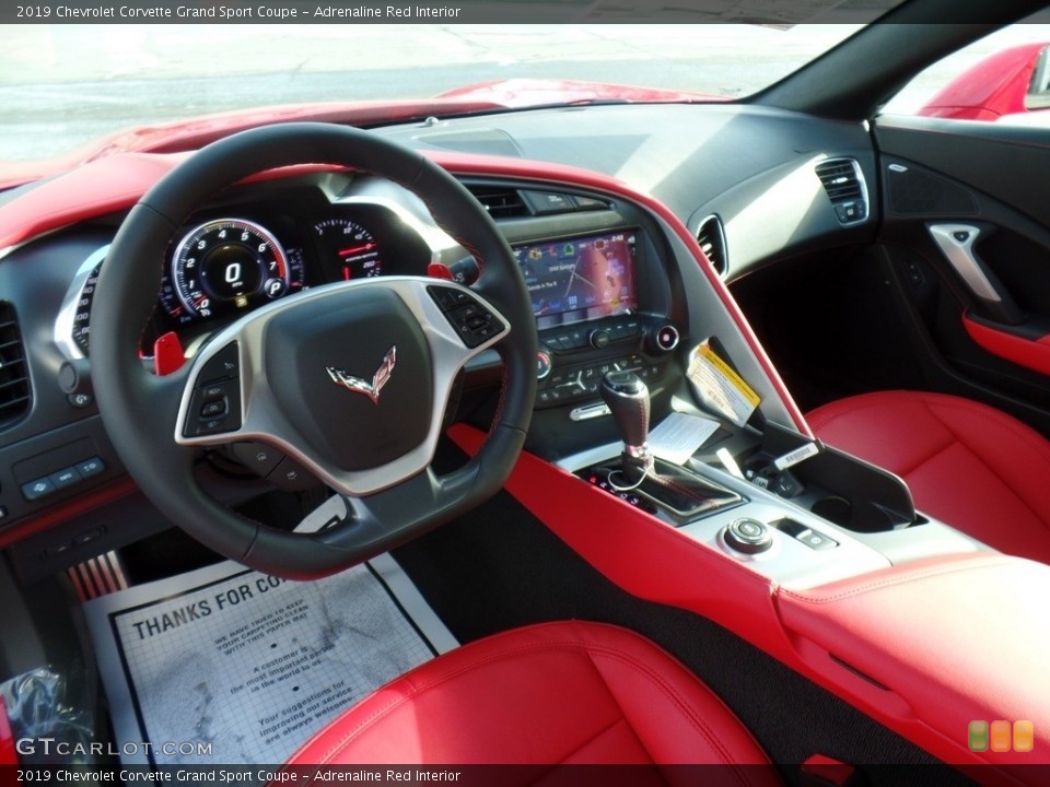 Adrenaline Red Interior Dashboard for the 2019 Chevrolet Corvette Grand Sport Coupe #125444579