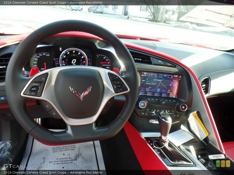 Adrenaline Red Interior Controls for the 2019 Chevrolet Corvette Grand Sport Coupe #125444605